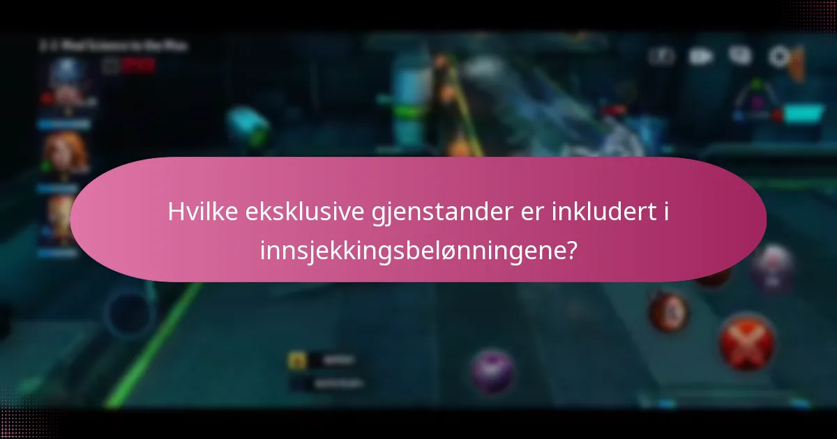 Hvilke oppgraderingsmaterialer kan tjenes gjennom innsjekkingsbelønninger?