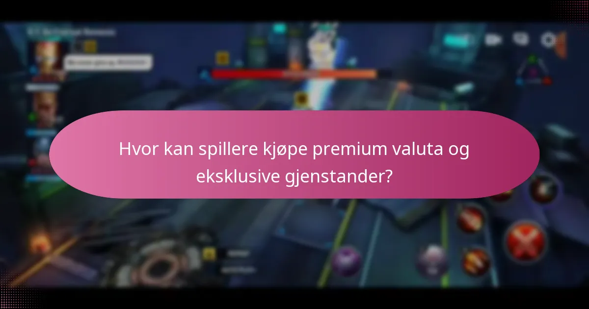 Hvor kan spillere kjøpe premium valuta og eksklusive gjenstander?